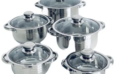 Set pentole 10 pezzi in acciaio inox Swiss Line
