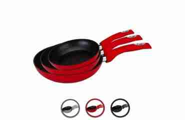 Set di padelle RoyaltyLine RL-PM3F da 3 pezzi con rivestimento in marmo